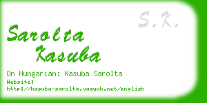 sarolta kasuba business card